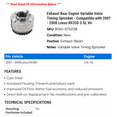 thumbnail image 2 of Exhaust Rear Engine Variable Valve Timing Sprocket - Compatible with 2007 - 2008 RX350 3.5L V6, 2 of 2