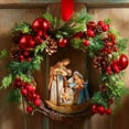 thumbnail image 3 of Christmas Wreaths for Front Door,Holiday Decorations Garland for Indoor Outdoor Home Party Hanging Decorations Wreath(16 inch), 3 of 5
