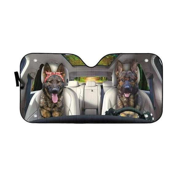German Shepherd Design Car Sunshade Windshield Protector For Pet Lovers