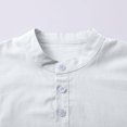 thumbnail image 6 of Rggeeun Men Tshirts Solid Color Turndown Collar Short Sleeve Top Tee Casual Loose Fit Comfortable Daily Wear Spring Summer Outdoor Relaxed Clothes,White,XXXL, 6 of 7