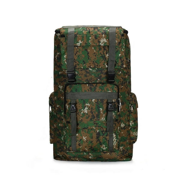 Wosthever Mochila al aire libre 120L Bolso de hombro de gran capacidad Mochila de mochilero de múltiples capas Mochila de poliéster plegable y Ropa Deportiva, Zapatos camuflaje forestal