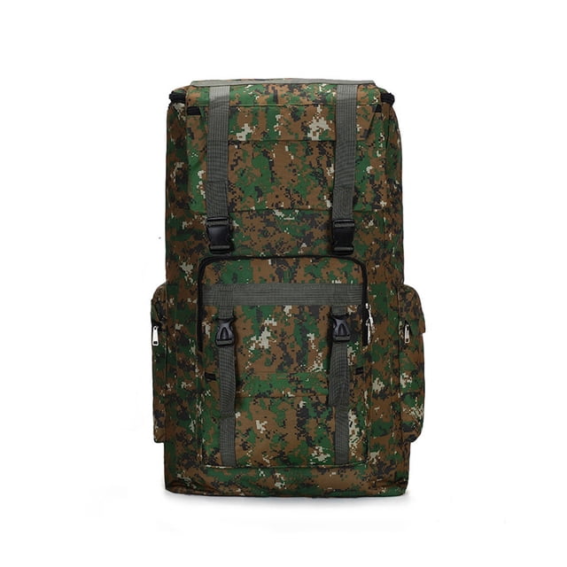 Toystoory al aire libre 120L Bolso de hombro de gran capacidad de mochilero de múltiples capas de poliéster plegable y Ropa Deportiva, Zapatos camuflaje forestal