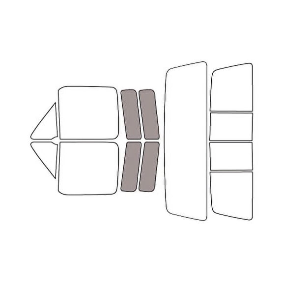 Rvinyl Window Tint Kit Compatible with Ford F-250 1980-1991 (2 Door) - Back Precut Kit - 50%