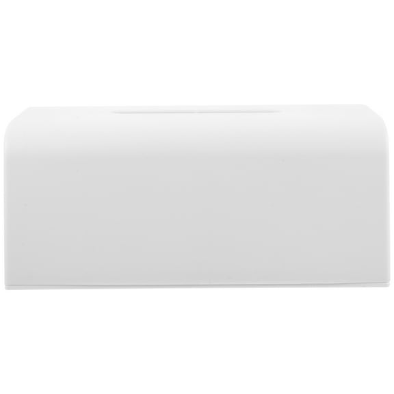 CRAFTHROU White Plastic Tissue Box with Lid for Everyday Use 1Pcs