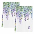 thumbnail image 2 of Wisteria Kitchen Towels Set of 2, Purple Flowers Leaves Butterflies Botanical Spring Absorbent Dish Towels for Kitchen, Microfiber Hand Towel, Quick Drying Tea Towel for Cleaning Dishcloths, 2 of 7