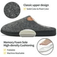 thumbnail image 4 of Ecetana Mens Slippers Memory Foam Warm House Slippers for Men Non Slip Fuzzy Shoes, 4 of 7