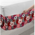 thumbnail image 2 of Floral Bed Skirt, English and Vintage Style Bold Flower Colors 1950's Style Exotic Items Illustration, Elastic Bedskirt Dust Ruffle Wrap Around for Bedding Decor, 4 Sizes, Multicolor, by Ambesonne, 2 of 2