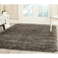 thumbnail image 3 of SAFAVIEH New York Kalya Solid Shag Area Rug, Blue/Blue, 4' x 4' Round, 3 of 5