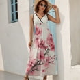 thumbnail image 5 of Cherry Blossom Pink (2) Sleeveless Dress Dresses Women Summer Evening Dresses Ladies Bohemia Long Dresses, 5 of 9