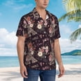 thumbnail image 5 of Goofa Romantic Paris Hawaiian Shirt for Men, Unisex Summer Beach Casual Short Sleeve Button Down Shirts,Aloha Tropical Floral print shirt-Large, 5 of 9