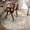 Beige, variant on YOUFORTONG 6ft Round Abstract Area Rug, Machine Washable Non-Slip Indoor Rug, Stain Resistant Distressed Carpet for Living Room Bedroom Kitchen Entryway,Brown