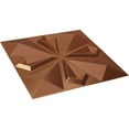 thumbnail image 6 of Ekena Millwork 19 5/8"W x 19 5/8"H Nikki EnduraWall Decorative 3D Wall Panel, Bright Coat Copper (12-Pack for 32.04 Sq. Ft.), 6 of 6