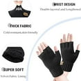 thumbnail image 3 of SUCUUI 4 Pair  Winter Fingerless Glove,Half Finger Gloves, Unisex Winter Warm Knitted Gloves for Working Running Biking Driving, 3 of 6