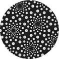 thumbnail image 1 of Ahgly Company Machine Washable Indoor Round Transitional Night Black Area Rugs, 8' Round, 1 of 7