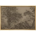 thumbnail image 2 of IDEA4WALL Framed Canvas Wall Art Retro Majestic Oak Tree Drawing Detailed Illustrations Black & White Nature Forest Elegant Vintage Print Wall Decor for Living Room, Office -, 2 of 5