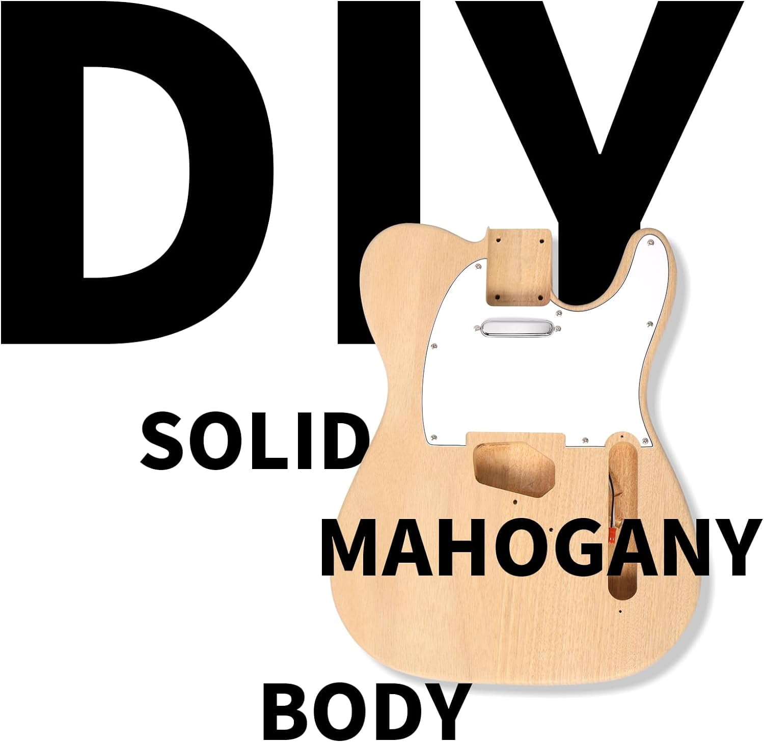 ZHOUB DIY Electric Guitar Kit, 6-String, Mahogany Body, Full Equipment for Build Your Own Guitar