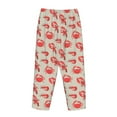 thumbnail image 3 of Lsque Crab Lobster 1 Print Women's Pajama Pants, Lounge Pant - Comfortable Home Wear,Elastic Waistband, Stylish Design-Small, 3 of 9
