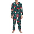thumbnail image 3 of Hirioo Amanita Mushroom for Men's Pajama Sets 2 Piece Pjs Men's Long-Sleeved Pajama Set Button Down Sleepwear,S-XXL-, 3 of 7
