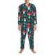 thumbnail image 2 of Balery Amanita Mushroom Pijama para Hombre de Dos Piezas con Manga Larga, Conjunto de Dormir y Descanso Suave con Bolsillos-XX-Large, 2 of 6