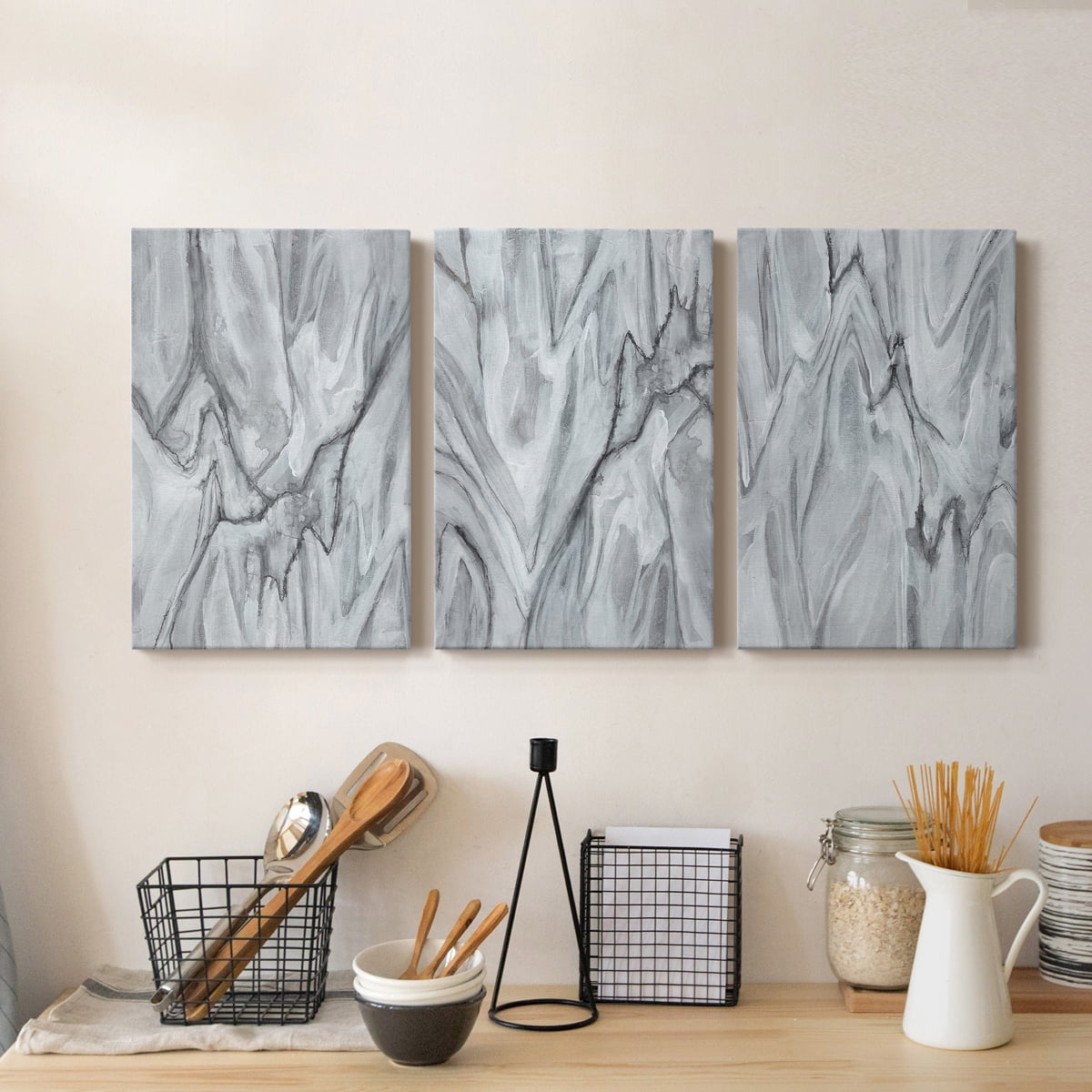 Marbled White I Premium Gallery Wrapped Canvas - Ready to Hang - 18 x 27 Each