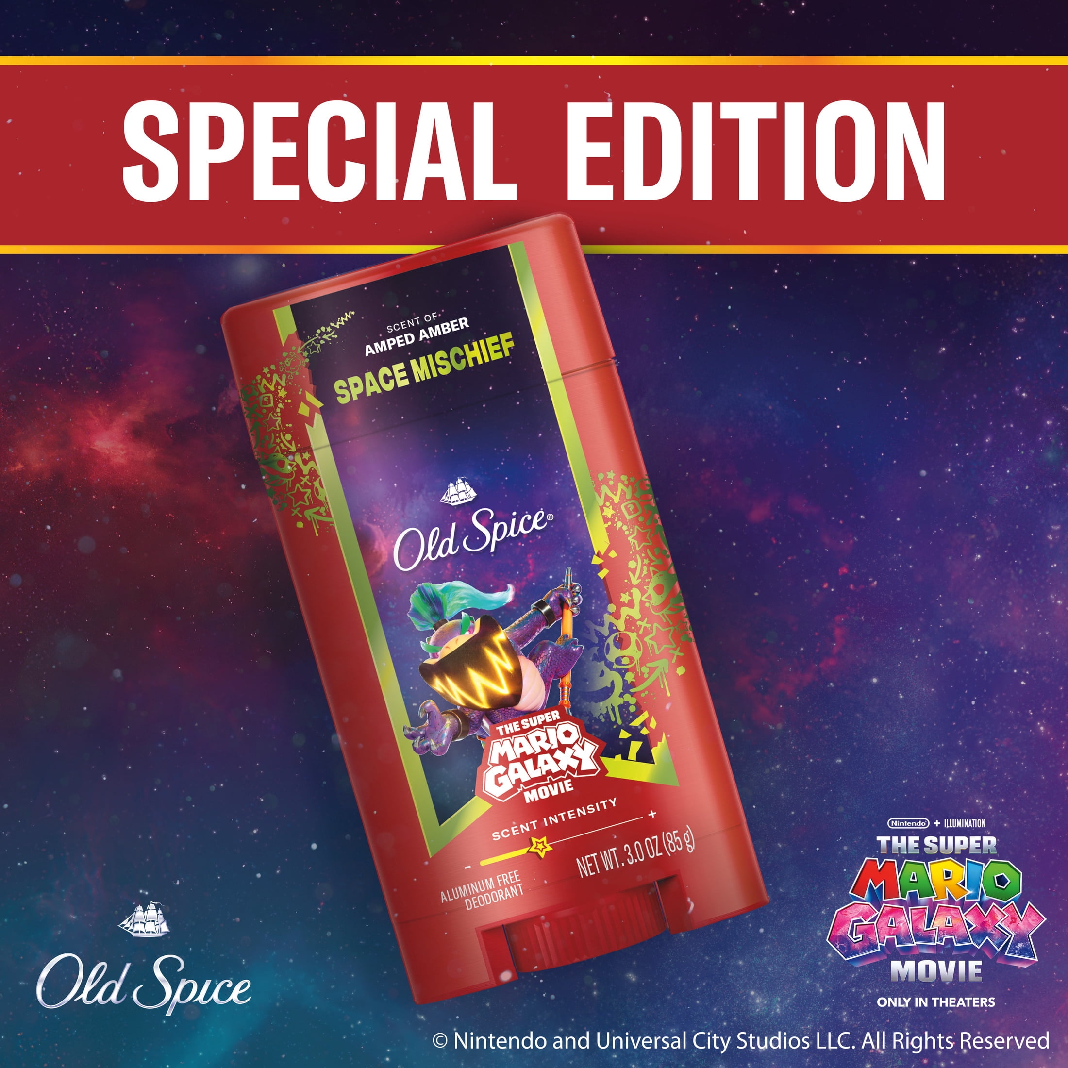 Old Spice Men's Deodorant, Space Mischief, Old Spice x The Super Mario Galaxy Movie, 3.0 oz