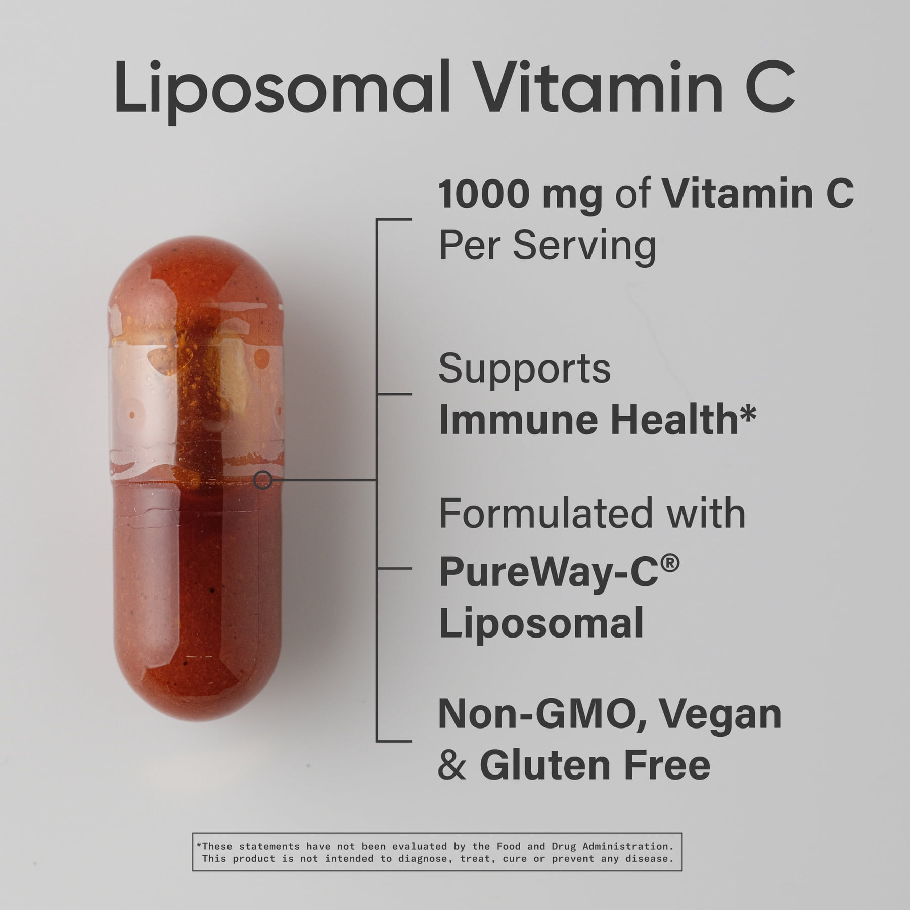 Vitamin C Liposomal 1000mg (180 liquid veggie capsules)