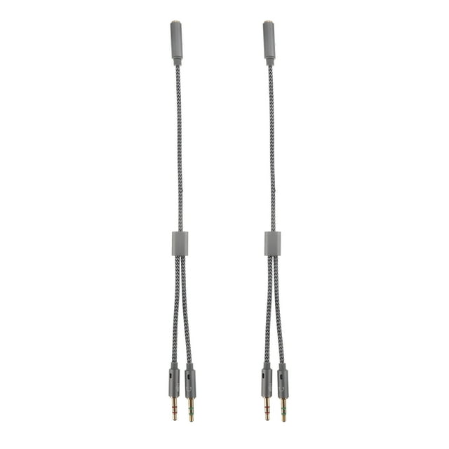 MasteelfCA 2 Pcs Creative MP3 Splitters Phone Splitters Bronzing Tablet Adopters (Grey)