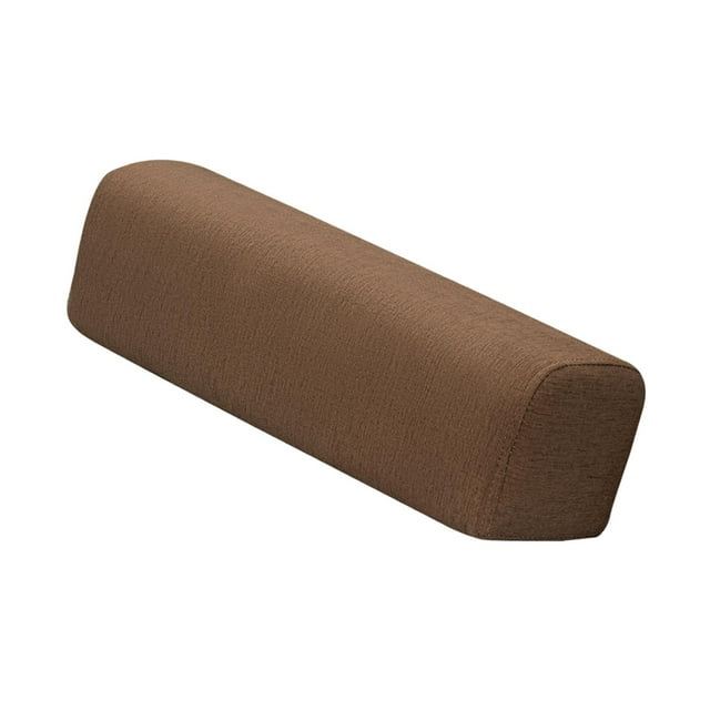 jifeng Arm Rest Pillow Bolster Support Pillow Rectangular Pad for Couch Bedroom Car Brown