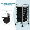 thumbnail image 5 of Topbuy 6 Drawer Scrapbook Paper Organizer Rolling Storage Cart for Office School Black, 5 of 7