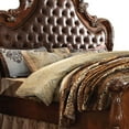 thumbnail image 6 of Acme Dresden CK Bed, Synthetic Leather & Cherry Oak, Wood, Poly Resin, Upholstered, 6 of 7