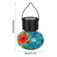 thumbnail image 3 of Hovmgk Solar Powered Hanging Glass Bird Feeder, Waterproof LED Outdoor Garden Light for Birds, Elegant Solar Glass Feeder for Backyard, Sustainable Garden Décor with Solar-Powered Light, 3 of 3