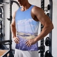 thumbnail image 5 of Picia Lavender Fields Under Blue Sky Printed Men’s Performance Tank, Men's Workout Tank Top Moisture-Wicking Tank Top Muscle tee, Breathable Workout Shirt-Small, 5 of 7