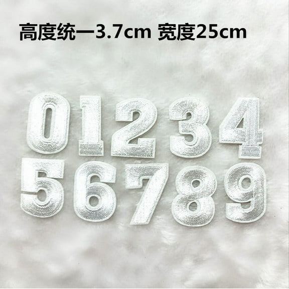 3 sets of Numbers Patches Iron on Numbers Patches 0-9 Number Decorative Repair Patches