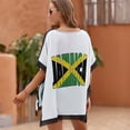 thumbnail image 5 of Unisex Retro Jamaica Flag Women's Swimsuit Coverup Summer Beach Cover Up Bathing Suit Dress, 5 of 6