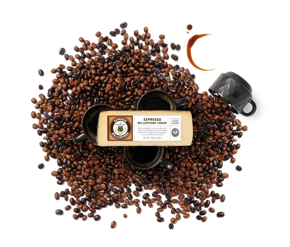 Sartori Espresso BellaVitano Cheese, 5.3 oz, Specialty and Aged Cheese, Espresso Rubbed, Refrigerated