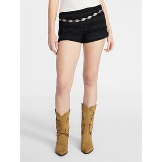 No Boundaries Striped Seersucker Bungee Shorts, 2