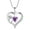 02-February - Amethyst, variant on Blaniy Heart Birthstone Necklace Sterling Silver Rose Flower Pendant Jewelry Gifts for Women, 18"
