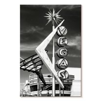 Elephant Stock Black Nevada - The Famous Vegas Sign Wall Art - Vertical Canvas Wall Art - Living Room Wall Decor - Places Canvas - Black And Gray Decor By Philippe Hugonnard - 20" x 30"