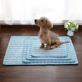 thumbnail image 3 of Summer Cooling Mat for Dogs Cats Ice Silk Self Dog Cooling Mat Breathable Pet Crate Pad Portable & Washable Pet Cooling Blanket for Outdoor or Home (24.80"*19.69", Blue), 3 of 5
