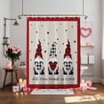 thumbnail image 4 of Valentine's Day Shower Curtain Gnomes Holding Love Hearts Bathroom Curtains with Hooks, Waterproof Fabric Buffalo Plaid Bath Shower Curtains Set for Bathroom Bathtubs Valentines Decor 72x72 Inch, 4 of 9