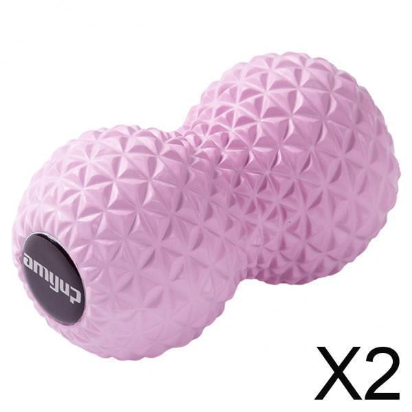 2 Bolas De De Maní, Doble Bola De , Rodillo De Automensaje, Parte Trasera Del Pie, Cuello, Color Rosa