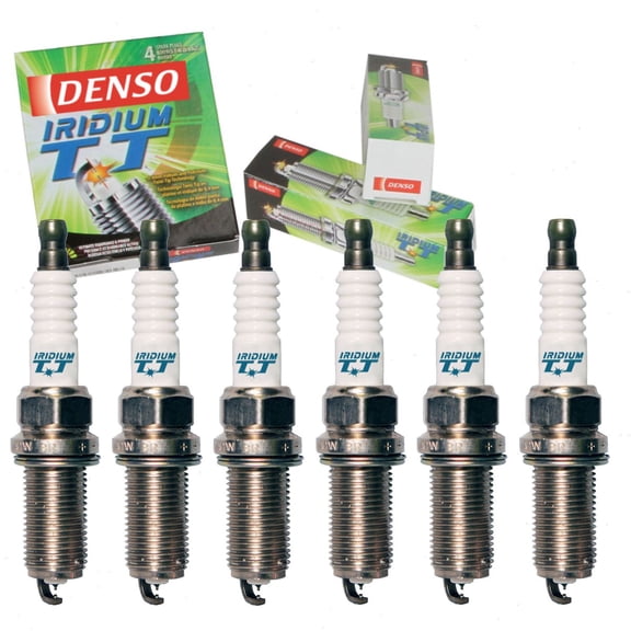 6 pc DENSO Iridium TT Spark Plugs compatible with Subaru Legacy 3.0L 3.6L H6 2008-2017