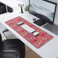 thumbnail image 2 of Long Mouse Pads for Desk,Red Skull Flower Cross Pattern Desk Mats on Top Of Desks, Desk Mouse Pad Extra Large with 3mm Non-Slip Base and Stitched Edge for Gaming,Office,Work,Home 31.5"x11.8", 2 of 6
