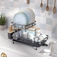 thumbnail image 2 of Giantex Dish Drying Rack, Large Capacity Dish Drainer w/Removable Drip Tray & 360° Swivel Spout, 2 of 8