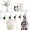 White, variant on Wall Shelf with Hooks, Coat Rack Wall Mount with Pegs, Hanging Entryway Coat Hanger, Wood and Iron Shelf for Bathroom, Hallway, Bedroom, White