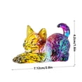 thumbnail image 2 of WYZCTTD Crystal Cat Figurine Cute Stretching Kitten Statue Glass Animal Collectible Paperweight Home Office Table Desk Decor, 2.8 Inch, 2 of 5
