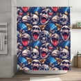 thumbnail image 5 of Rateoe rock Skull blue record Shower Curtain - Fancy Bathroom Shower Curtain Sets - Waterproof Shower Curtain with Hooks with 12 Plastic Hooks 72x72 Inches, 5 of 5