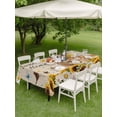 thumbnail image 4 of Outdoor Tablecloths with Umbrella Hole & Zipper, Sunflowers Dog Tablecloth Rectangle 60x84 Inch, Spring Watercolor Floral Stars on Linen Waterproof Table Cloth, Patio/Pool/Picnic Table Covers, 4 of 8