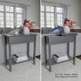 thumbnail image 6 of Lavish Home Narrow Sofa Console or End Table with Flip-Top Storage Compartment and Shelf (Gray), 6 of 6