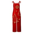 thumbnail image 5 of LSLJS Women Christmas Print Jumpsuit Summer Sleeveless Backless Loose Long Playsuits Rompers Jumpsuit, 5 of 5
